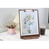Solid Hardwood Clipboard with Stand, Wooden Menu Holder for Restaurants,