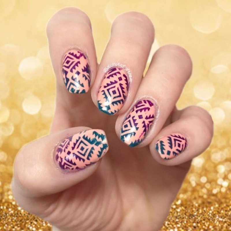 Whats Up Nails - Aztec Vinyl Stencils for Nail Art