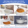 Ceramic Microwave Egg Cooker, Scrambled Egg Maker, White