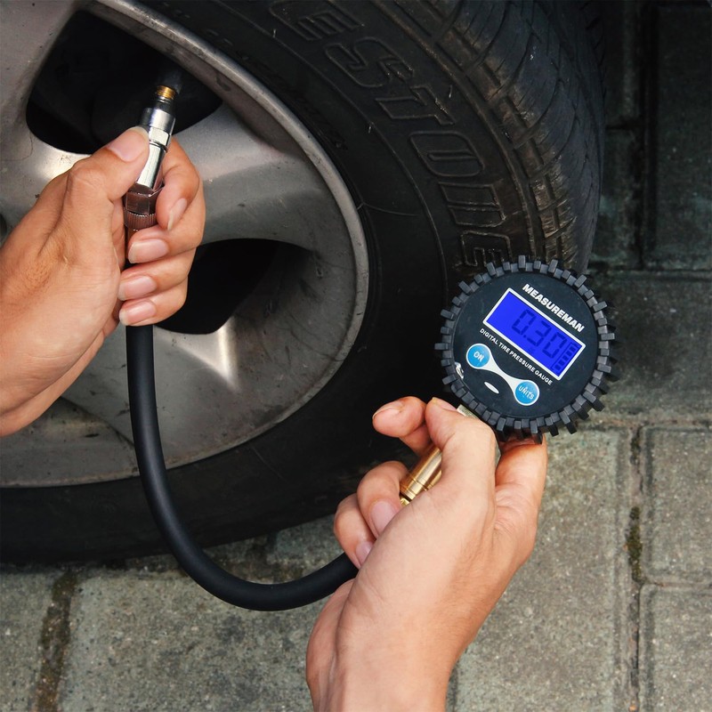 MEASUREMAN 2-1/2" Dial Size Digital Air Pressure Gauge with 1/4''