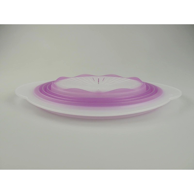 Tupperware Kitchen Utensil Mini Max Purple White Folding Colander Collapsible