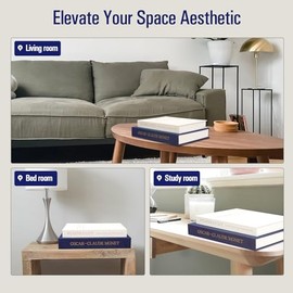 Libros decorativos, decoración de libros de mesa de centro, libro falso de lino para decoración de mesa del hogar, decoración de mesitas de noche, decoración de estantería para habitación del