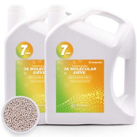 Wisesorb 14 LBS 3A Molecular Sieve Desiccant Beads, Reusable Dessicant Dehumidifiers Desiccant Moisture Absorber, 2 Pack of 7 LBS