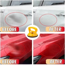 Dent Puller,3 Pack Car Dent Puller,Powerful Car Dent Remover,Dent Removal Kit Handle Lifter,Suction Cup Dent Puller and Paintless Dent Repair Kit for Car Body Dent,Tiles,Glassand,Screen(Yellow+Orange）