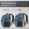 Velaybor 40L Expandable Laptop Backpack, Anti-thief Travel Backpack with USB
