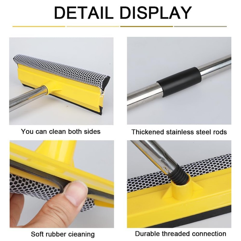 Windshield Car Squeegee and Collapsible Washing Bucket Combo Set, 2