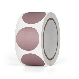 Rose Gold Scratch Off Stickers 1 Inch Round Circle Self-Adhesive Labels Scratch Off Card for Lottery Ticket DIY Roll of 300