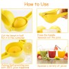Zulay Kitchen Yellow Manual Lemon Squeezer Citrus Juicer Lemon Juicer