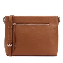 Lloyd Baker London – LAYSA Messenger Bag: Women's Modern Design in 100% Genuine Full Grain Leather- CARAMEL CAFÉ (Tan)