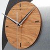 Kreative Feder Silver Dome Designer Wooden Desk Clock in Modern