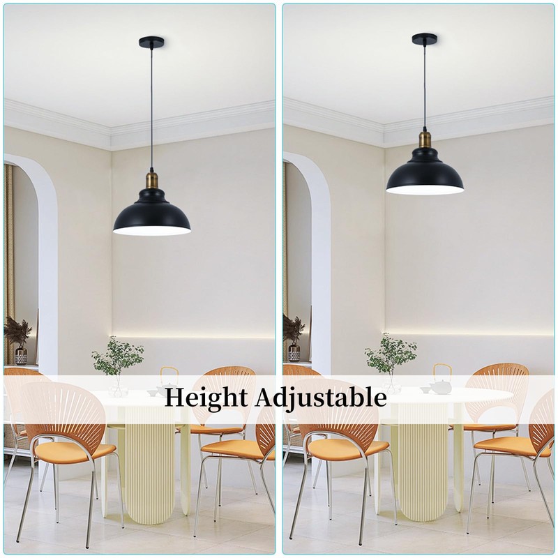 Battery Operated Pendant Lights,Rechargeable Pendant Light with Remote,Black Gold Pendant