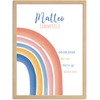 SpecialMe® Baby Poster Regenbogen | personalisiertes Geburtsposter mit Name Geburtsdatum