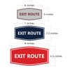 Signs ByLITA Fancy Exit Route Sign (Red) - Large