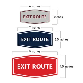Signs ByLITA Fancy Exit Route Sign (Red) - Large