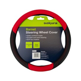 Sakura Barnet Steering Wheel Cover, Red
