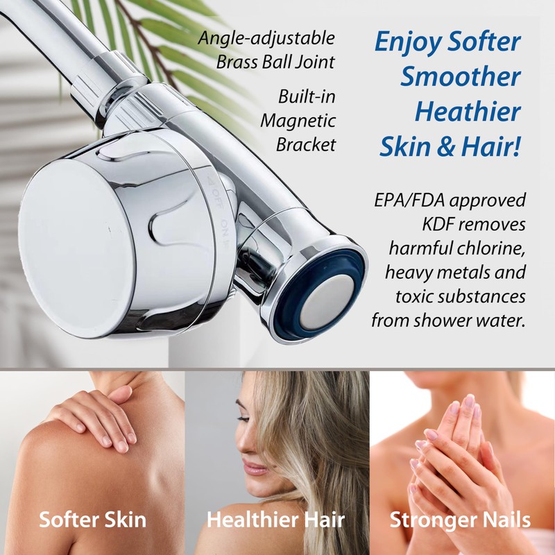 AquaCare Magneton 8-setting Magnetic Docking Hand Shower with Built-in Shower