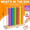 Color Match Challenge Game, Wooden Fast-Paced Pattern Matching Ring Stack