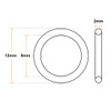 sourcing map Fluorine Rubber O-Rings 12mm OD 8mm ID 2mm