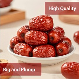 Premium Dried Red Dates 1.1lb (500g),Jujube Dates – Naturally Sweet & Large Jujube Fruit – Ideal for Tea, Snacks, Baking & Soups – No Added Else