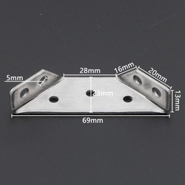 Pxyelec Silver Corner Protectors Stainless Steel Bracket Cupboard Corner Three Sided Guard Angle Bracket Protector, Pack of 10