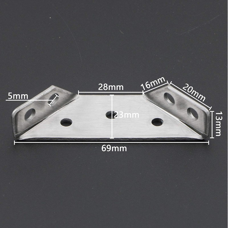 Pxyelec Silver Corner Protectors Stainless Steel Bracket Cupboard Corner Three