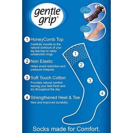 SockShop Gentle Grip Mens Soft Top Breathable Cotton Novelty Christmas Patterned Socks in a Multipack of 3 Christmas Cheer 6-11