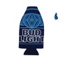 Bud Light Beer Bottle Cooler Sleeve, Navy Blue with Zipper,
