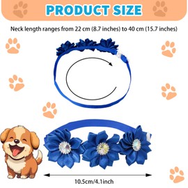 CONEHOY 100 Pcs Dog Bowtie Flower Collar with Diamond Crystal Adjustable Puppy Collars Girl Dog Bow Tie Flower Accessories for Cats Pet Summer Wedding Christmas Birthday Party Supplies