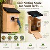 GPY Bluebird Houses for Outdoors Cedar Wooden Birdhouse with Predator