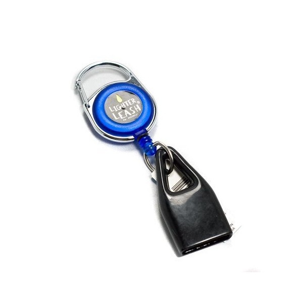 Premium Lighter Leash Retractable Keychain Clip (Blue)