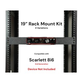 Iron Prints Rack Mount Kit for Scarlett 8i6 3rd Gen 19" Rack 1.5U 4 Variations - Full Solid