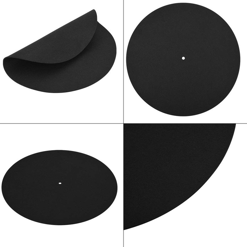 Turntable Record Mat, Turntable Platter Mat Ultra-Thin Anti-Static Soft Mat