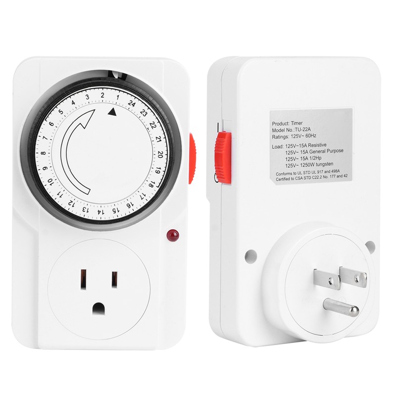 Mechanical Timer Socket 24‑Hour Cycle Timing Controller Socket Home Supplies