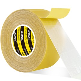 COUMENO Double Sided Tape Heavy Duty 1.8inX33FT Strong Wall Adhesive with Fiberglass Mesh, Super Sticky Resistant Clear Tape, Easy Use Mounting Tape