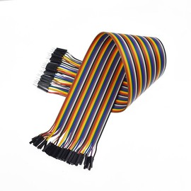 120pcs Dupont Wire 10cm 15cm 20cm 30cm 40cm Optional Breadboard Jumper Wires Assorted Kit Male to Female Male to Male Female to Female Multicolored Ribbon Cable (40cm kit)