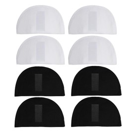 4 Paar Hochwertige Schulterpolster für Damen, Atmungsaktive Schwammpolster für Schulterverstärkung und Modifikation von Kleidung, Weiß und Schwarz (1.5cm)