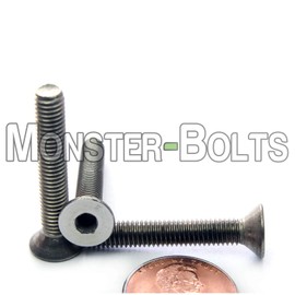 MonsterBolts - #10-32 x 1 1/4" Flat Head Socket Cap Screws, ASME B18.3, Stainless Steel, 10 Pack