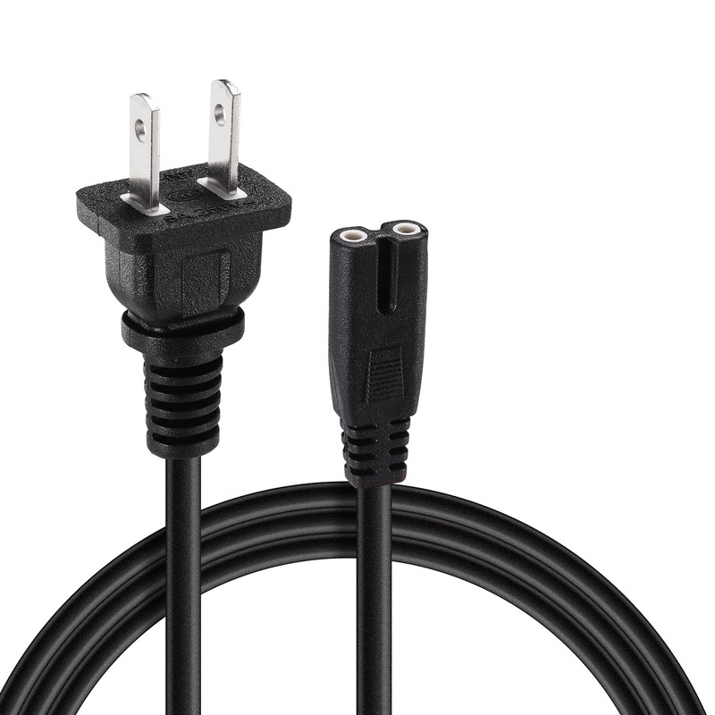 Elliptical Machine Power Cord 2 Prong Power Cord Adapter 5FT