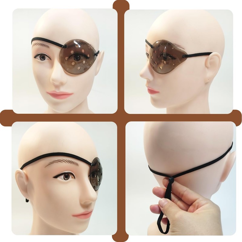 AMZVIO 2pcs Eye Shield After Cataract Surgery Dark Clear Eye