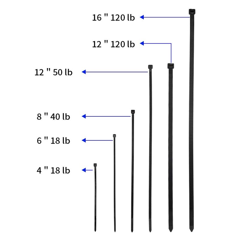200 Pack Bulk KOOWIN Small 4 inch Nylon Plastic Cable
