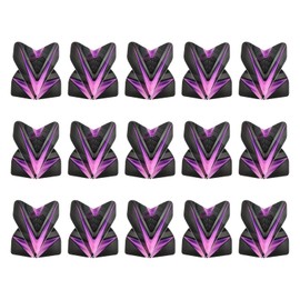 PATIKIL Extra Thick Standard Dart Flights, 15 Pack Durable Flights for Enhanced Performance, V-Element Pattern, Light Purple