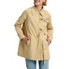 CUFEZN Women's Bow Toggle Trench Coat, 100% Cotton Button Down