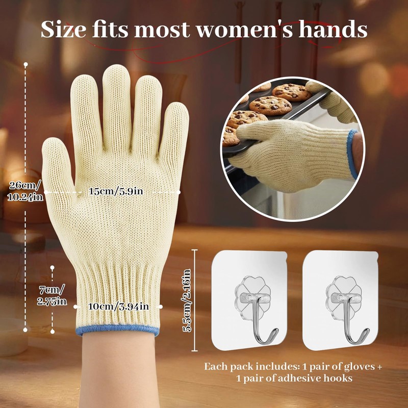 Flintronic Oven Gloves Heat Resistant, Heat Resistant Gloves for Cooking,