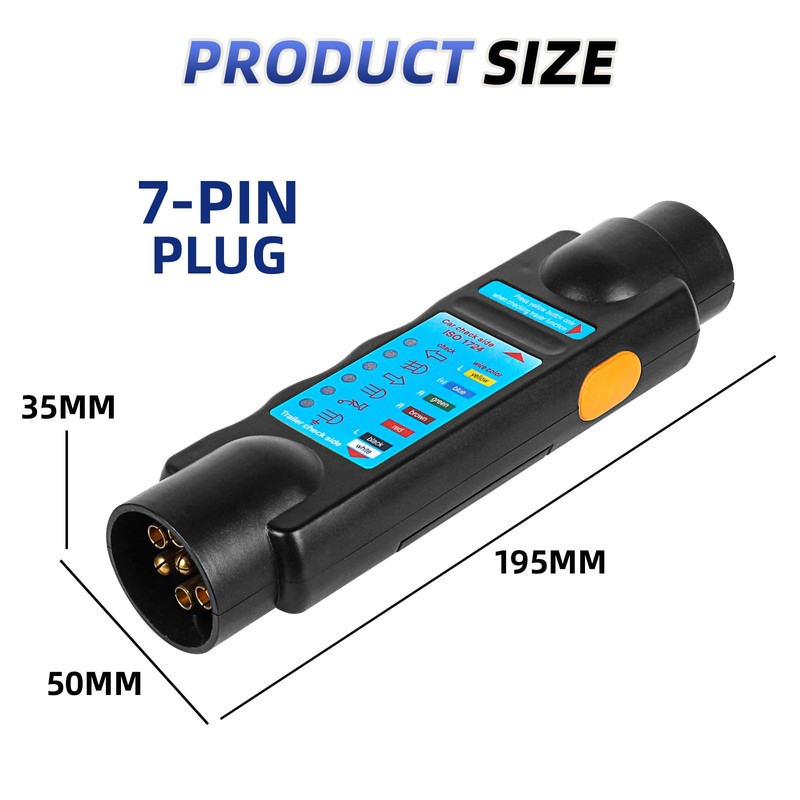Yuanjoy 7 Pin Trailer Tester, 12V for Diagnosing Trailer Tail
