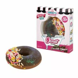 M.C. Sweet's Bath Delights Chocolate Dipped Scented Donut Soap Doughnut Made with Shea Butter & Coconut Oil