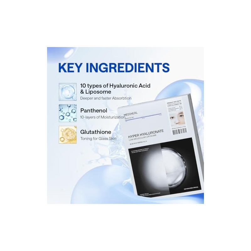 Mascarilla de gel de hidratación profunda con ácido hialurónico Hyper