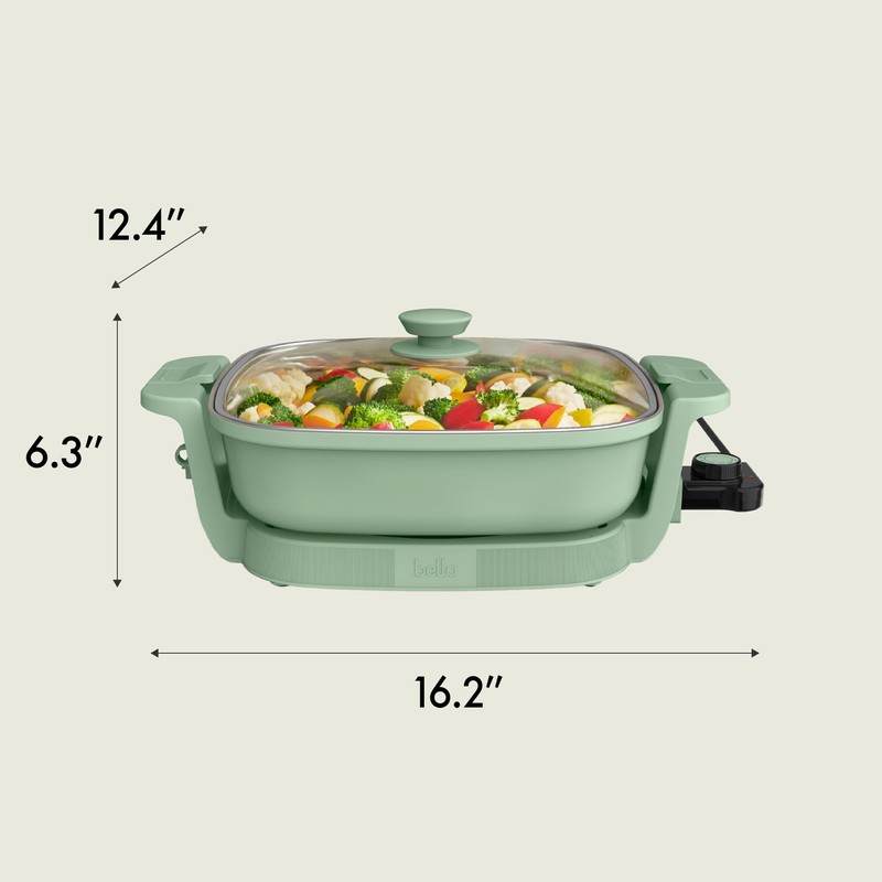 Bella Make and Take Electric Skillet, Seaglass