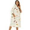Adult Summer Cartoon Rabbit Print Absorbent Quick-Drying Hooded Beach Robe Size/A022 Pure Black 4ea