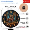 Lancholy Glowing Deer Forest Clock Wall Art Home Decor 10-Inch
