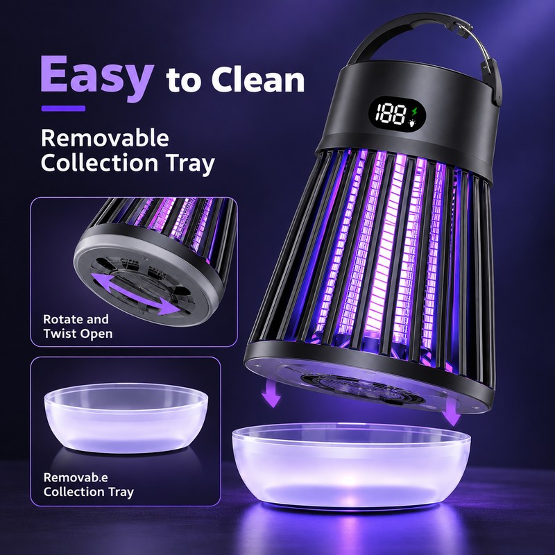 USB Rechargeable Electric Mosquito Lamp for Indoor & Outdoor Use